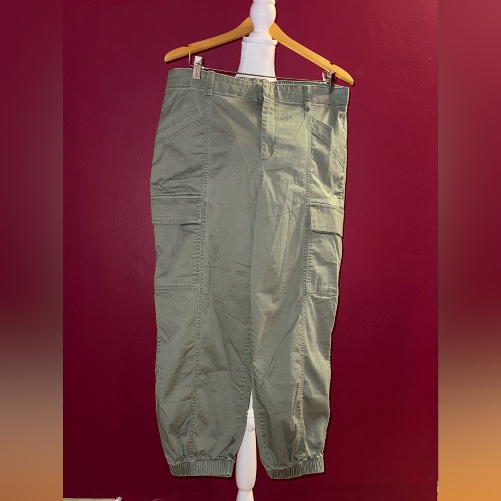 Gap Green Cargo High Waisted Jogger Pants size XL